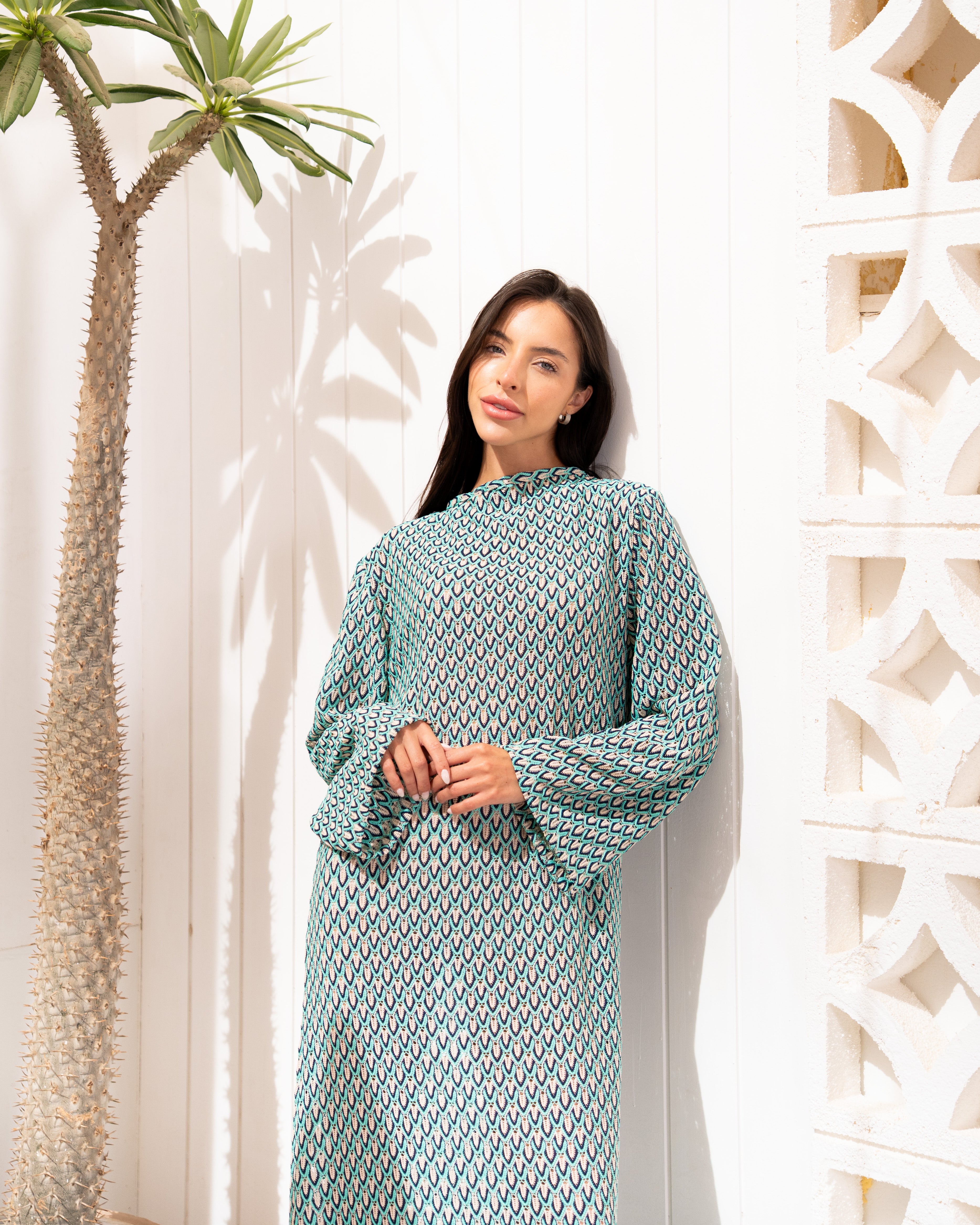 Coastal Knit-Dress in Green