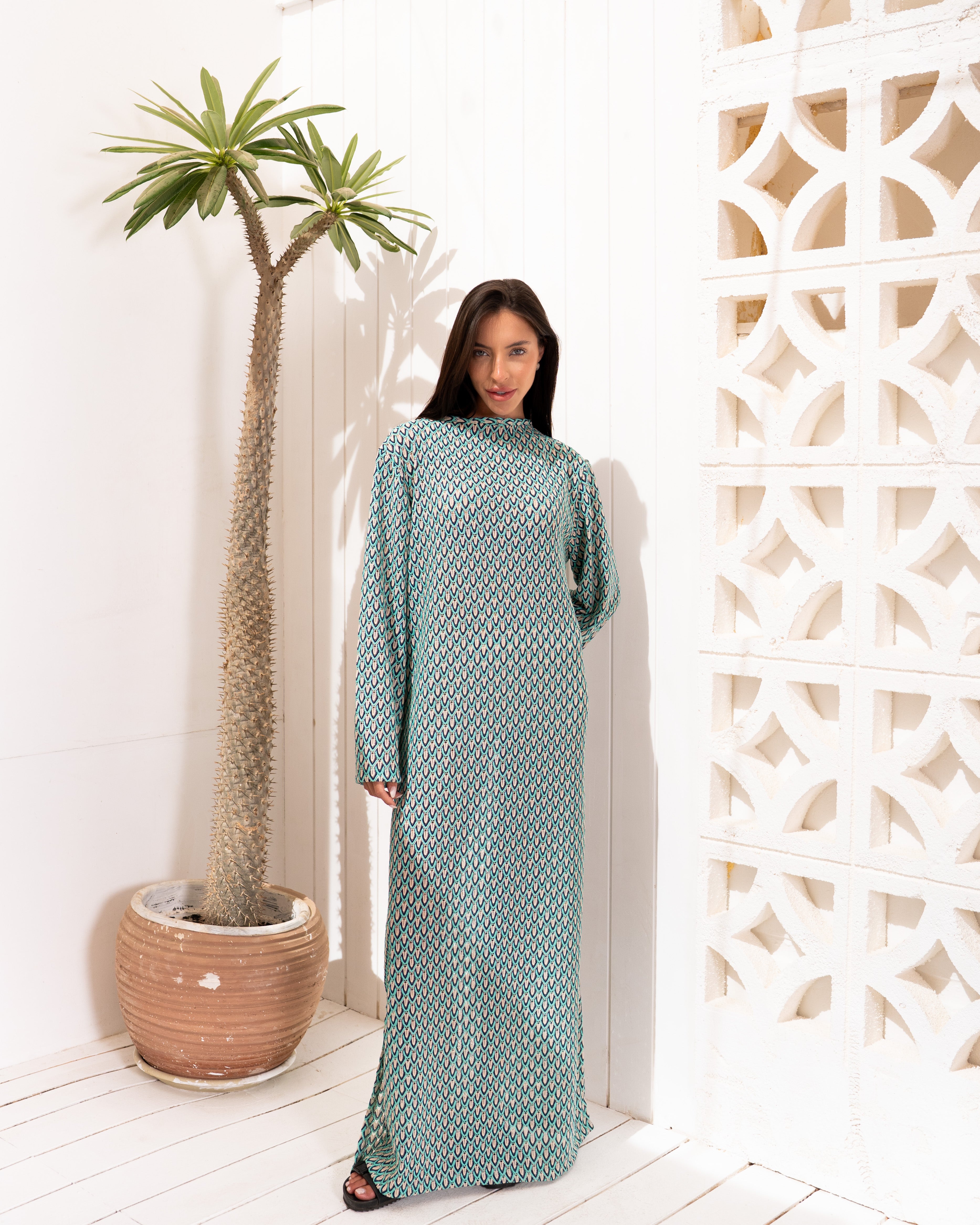 Coastal Knit-Dress in Green