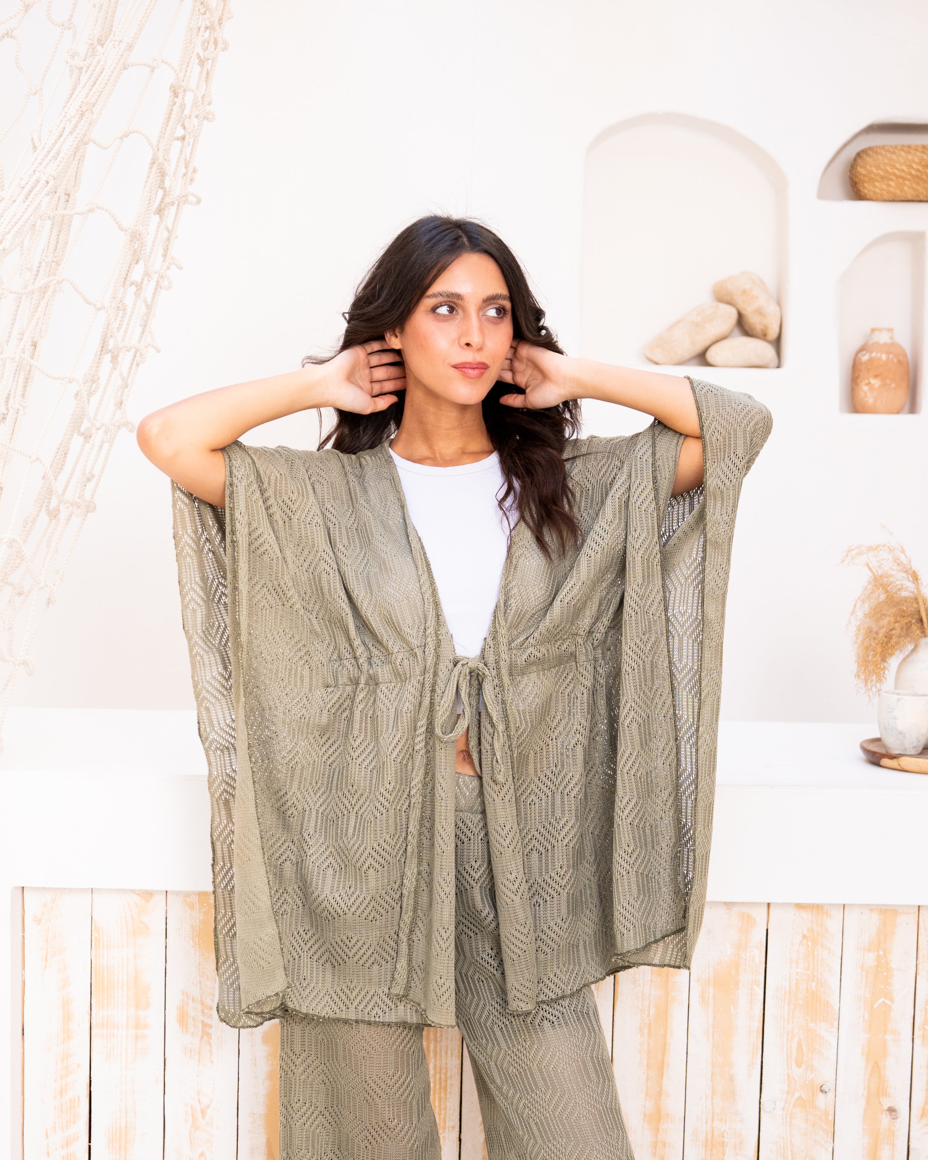 Butterfly Knit-Set in Olive