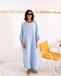Ocean Stripe Dress in Baby blue