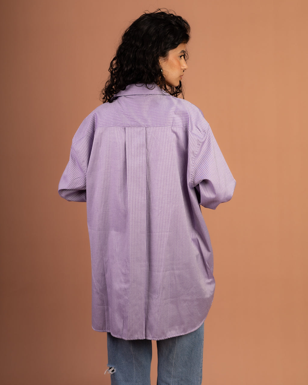 Oversized Poplin Lace in Purple