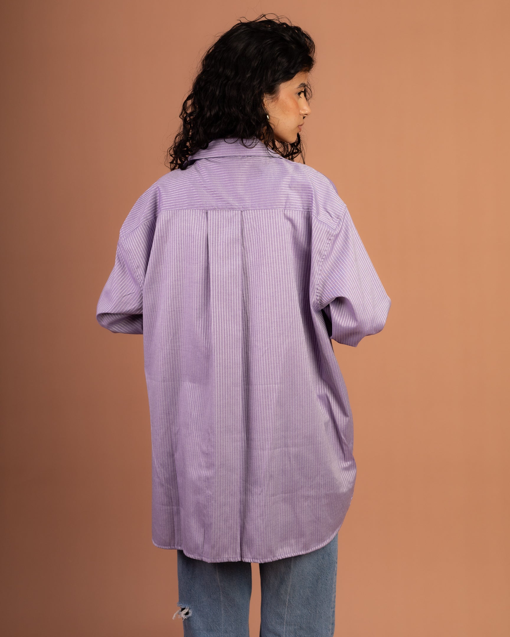 Oversized Poplin Lace in Purple