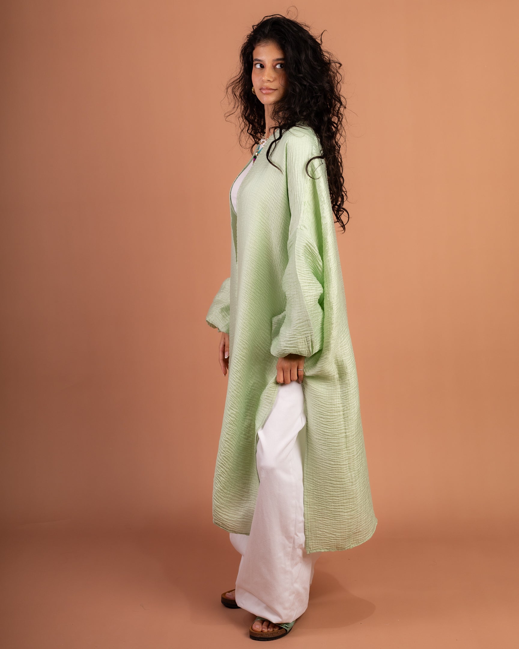 Blossom Flowy Cardigan in Mint
