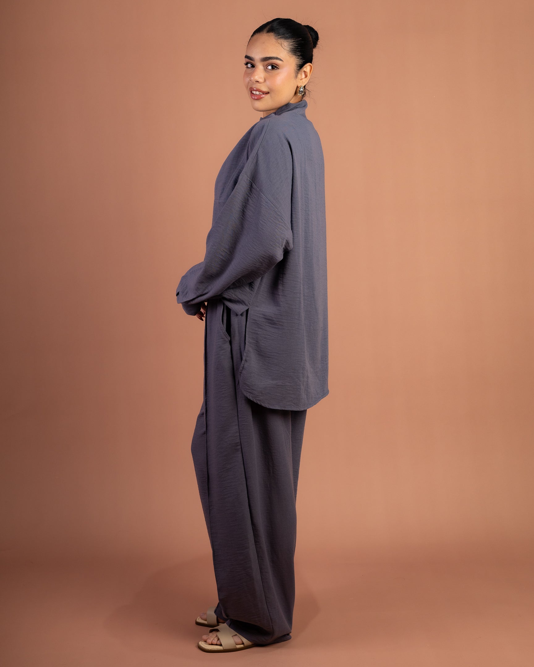 Turtle Linen Set in Gray
