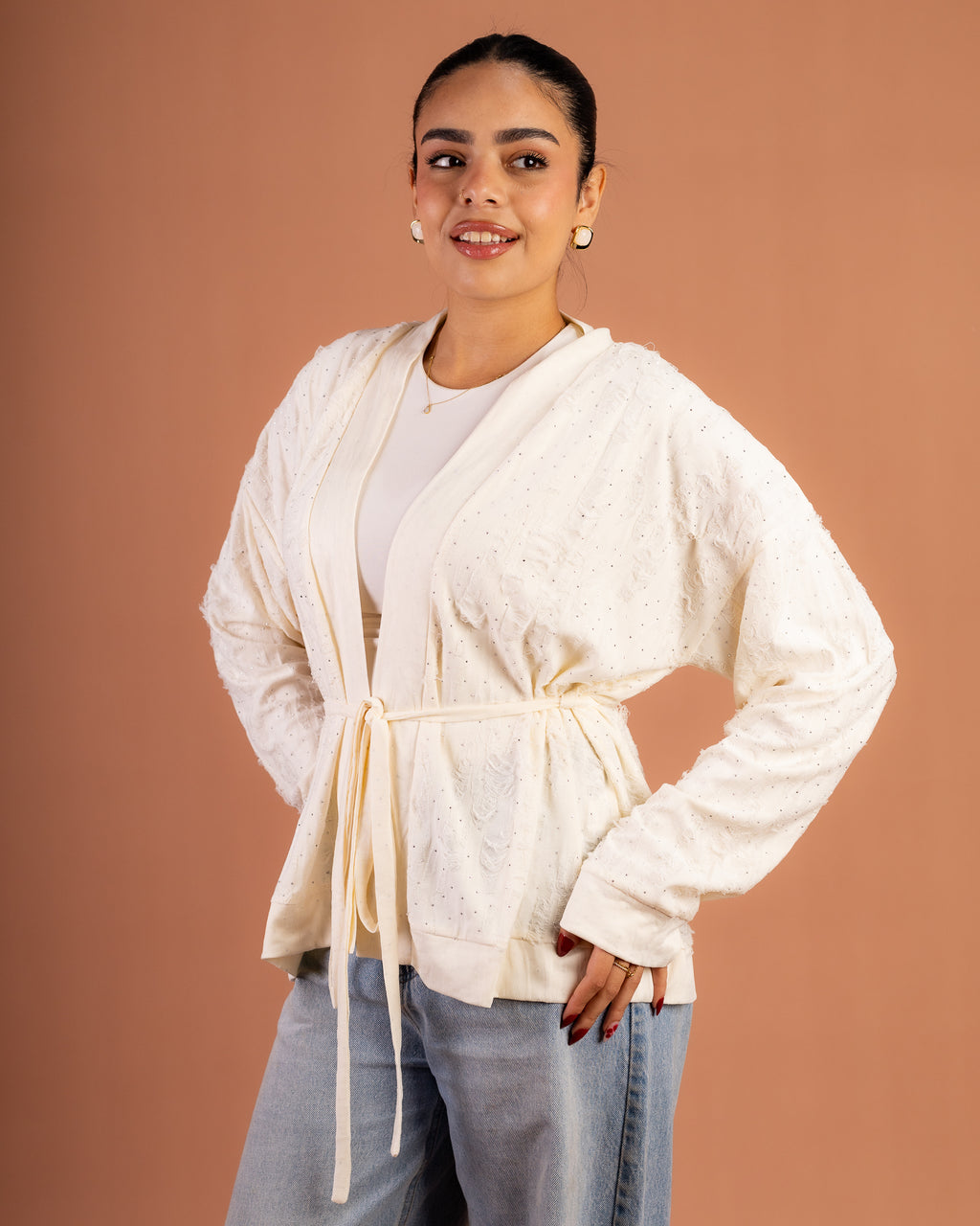 Midnight Spark Jacket in Creme