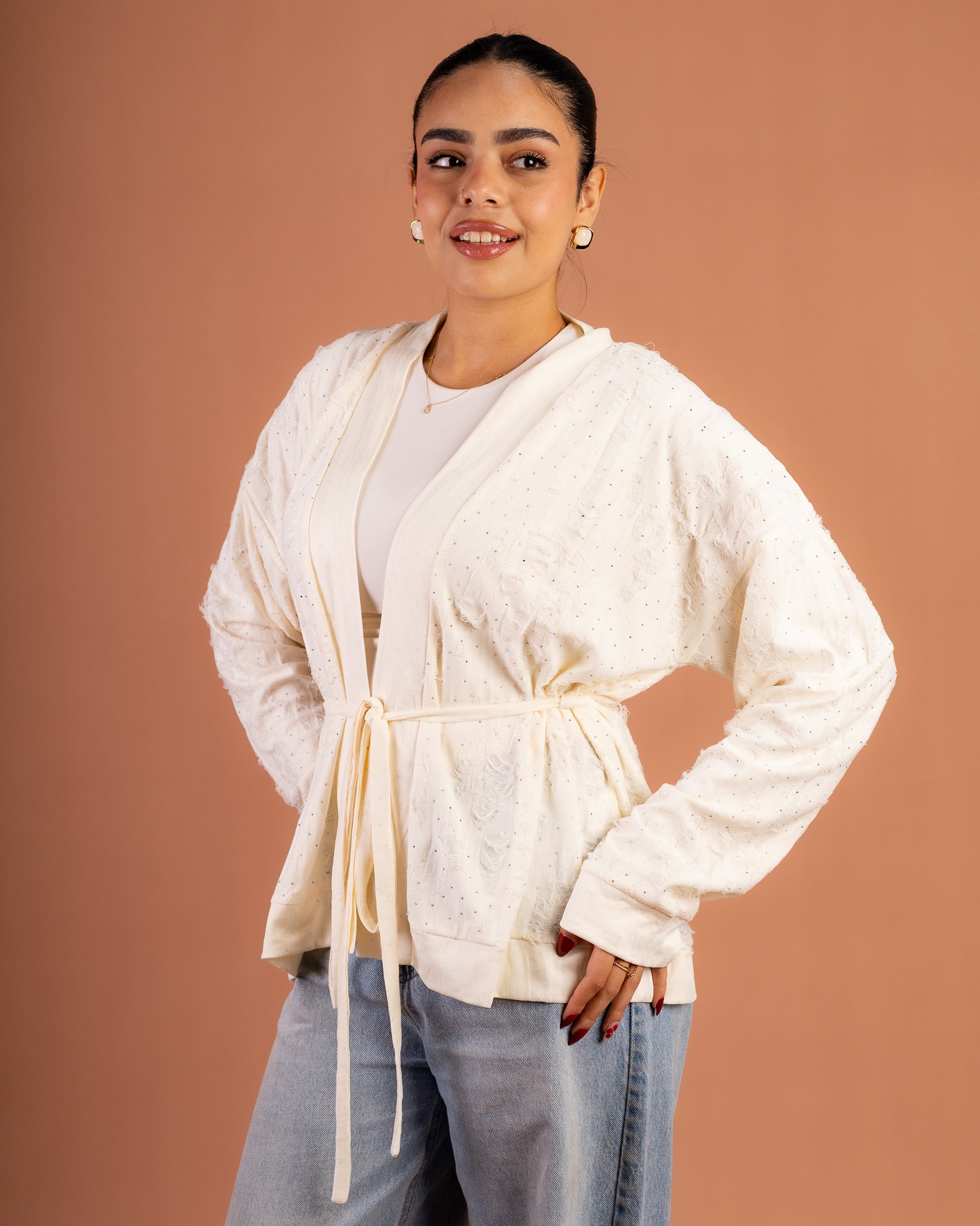 Midnight Spark Jacket in Creme