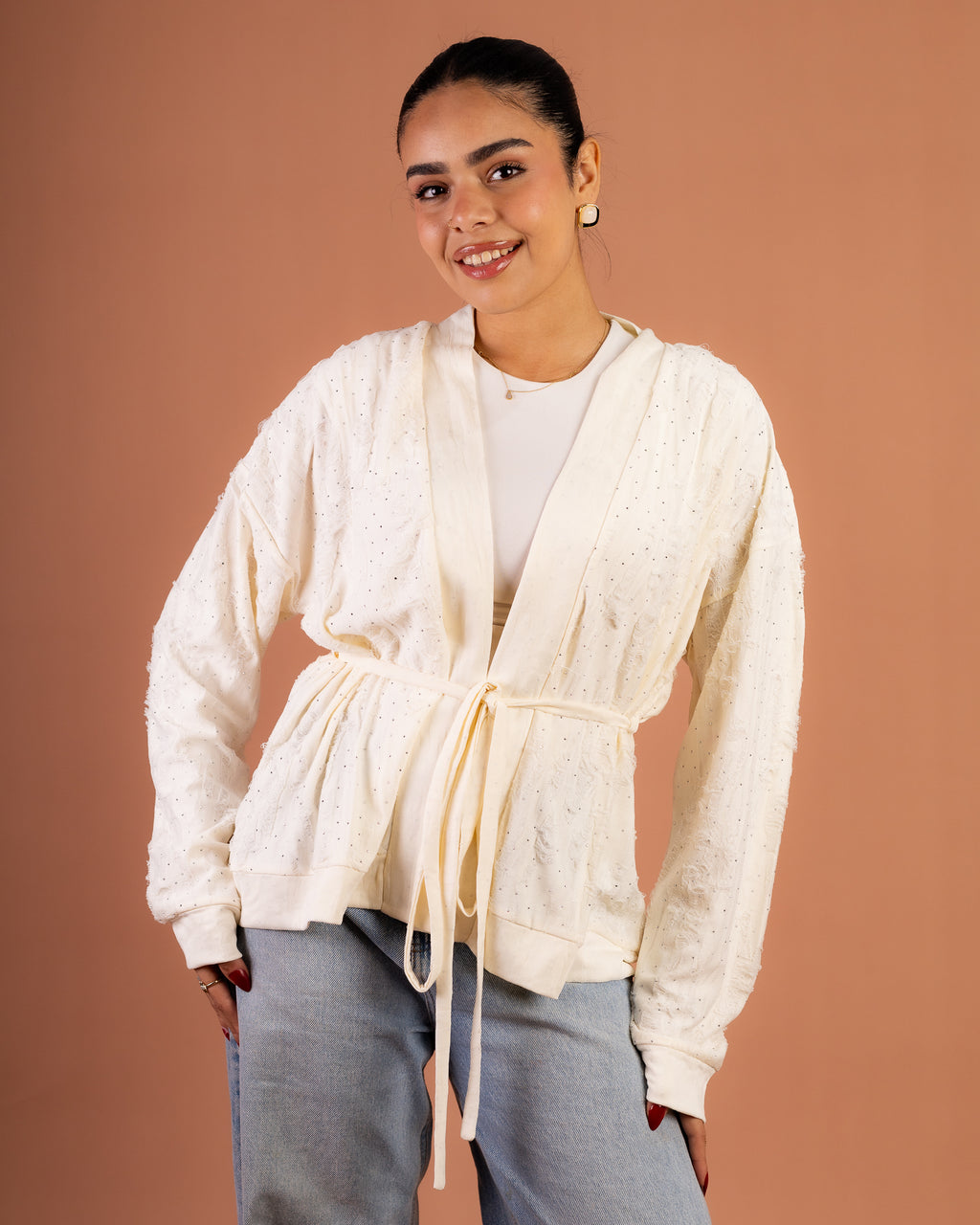 Midnight Spark Jacket in Creme