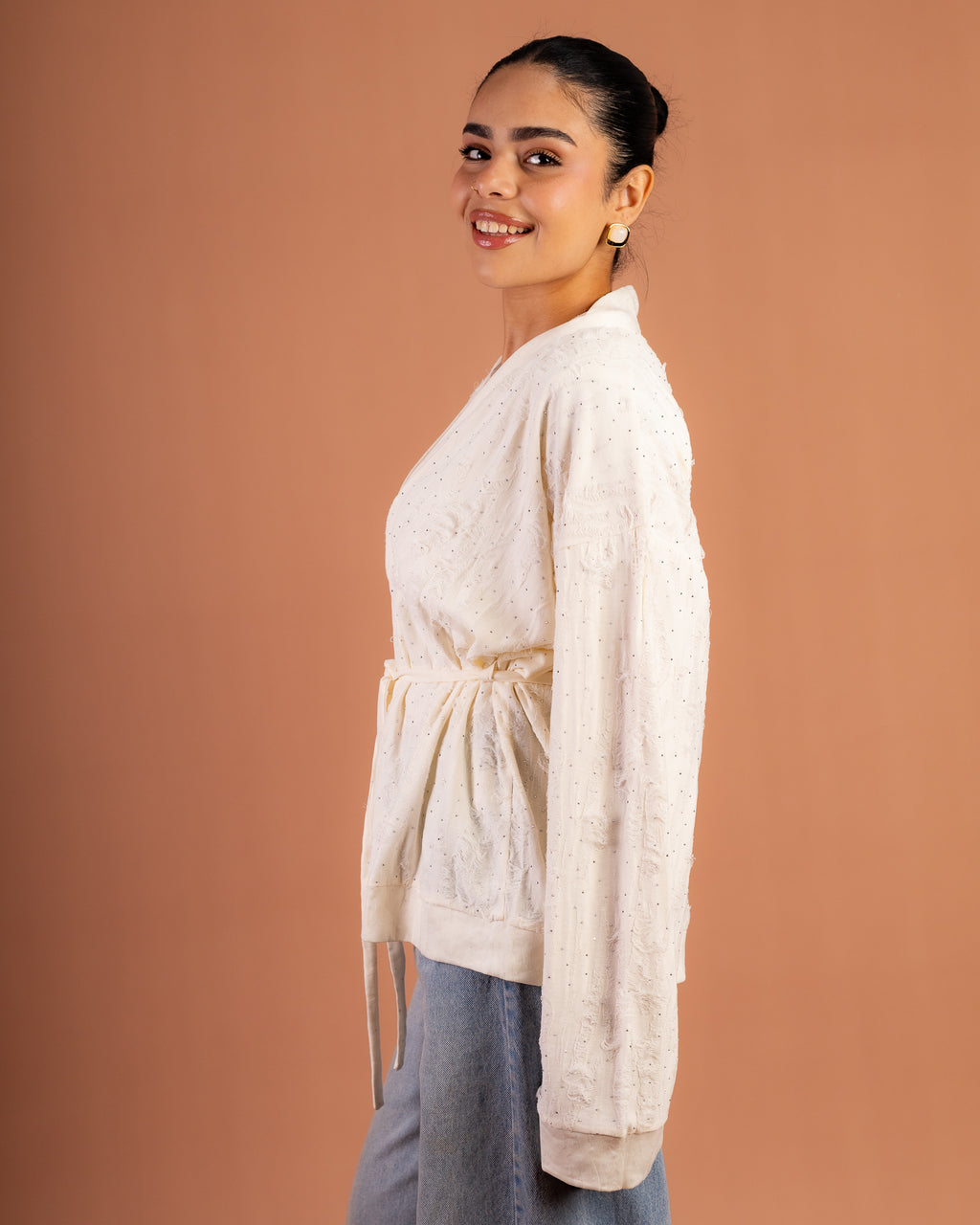 Midnight Spark Jacket in Creme