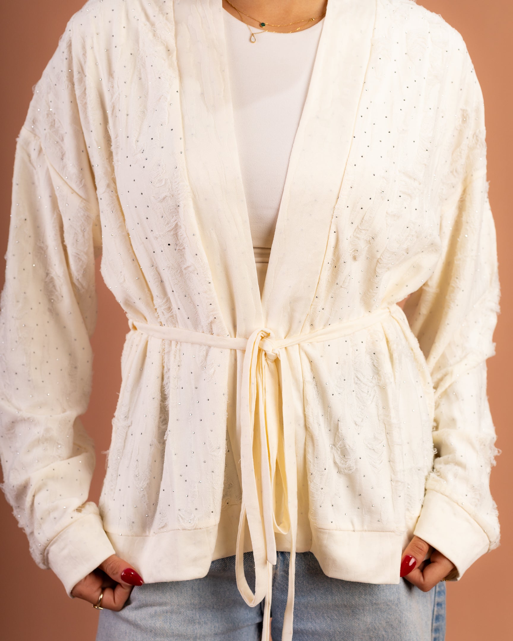 Midnight Spark Jacket in Creme