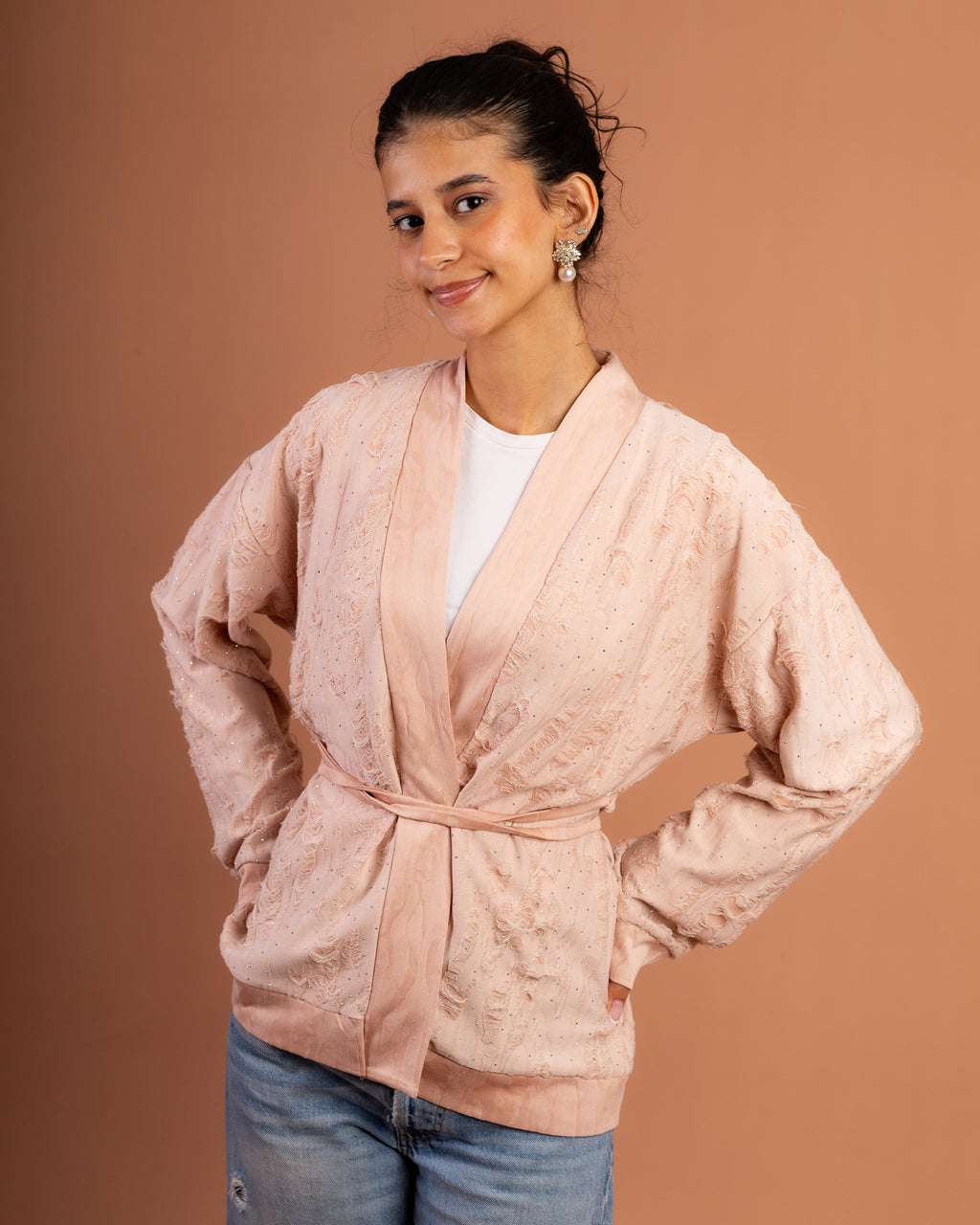 Midnight Spark Jacket in Powder Pink
