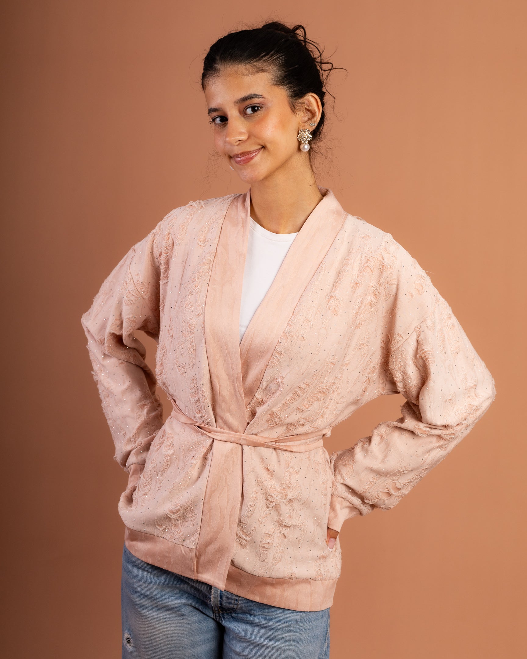 Midnight Spark Jacket in Powder Pink