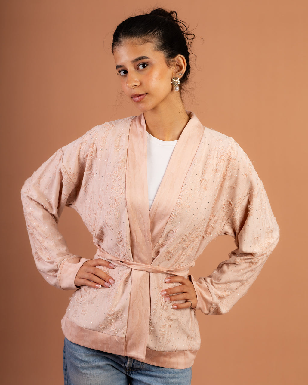 Midnight Spark Jacket in Powder Pink