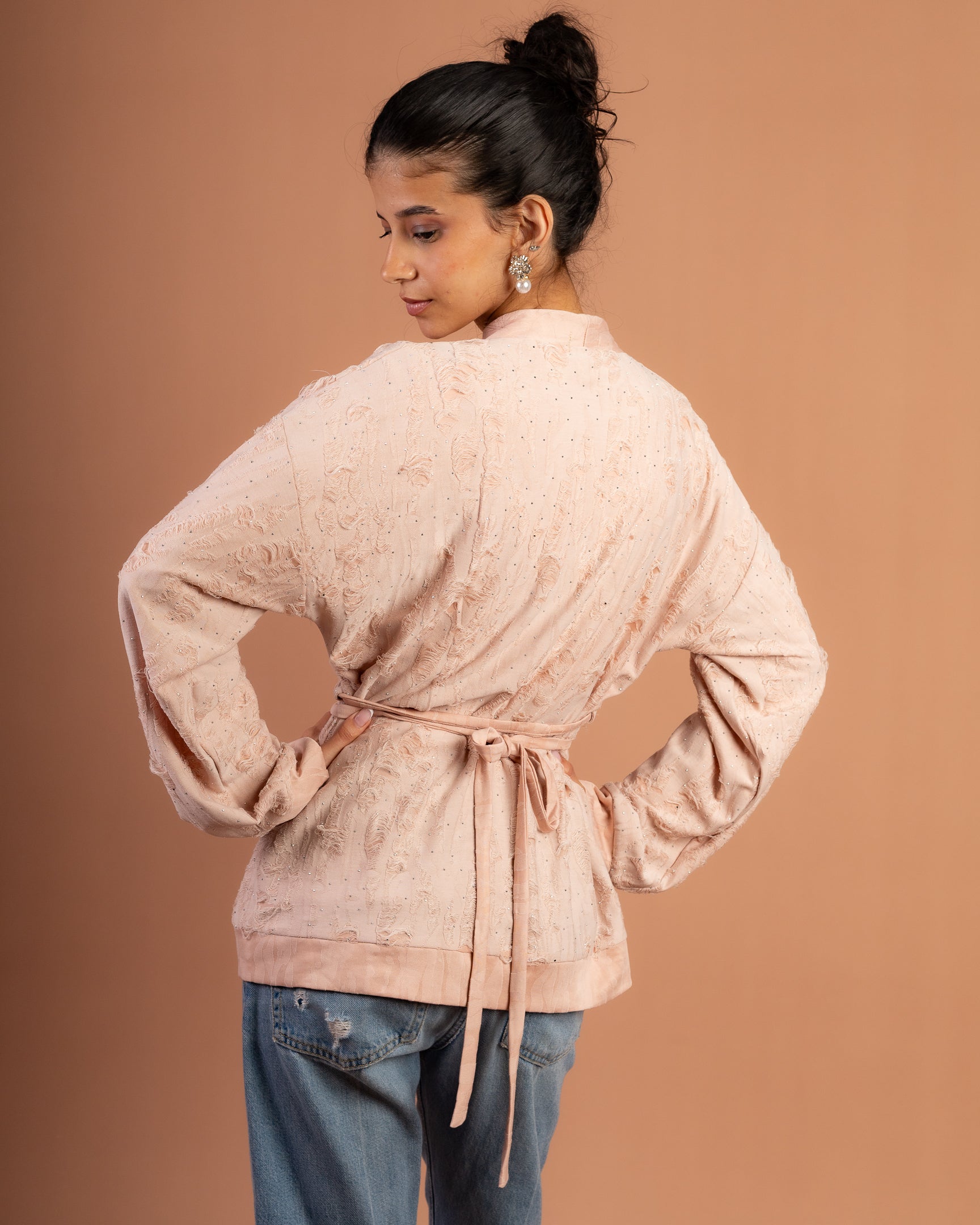 Midnight Spark Jacket in Powder Pink