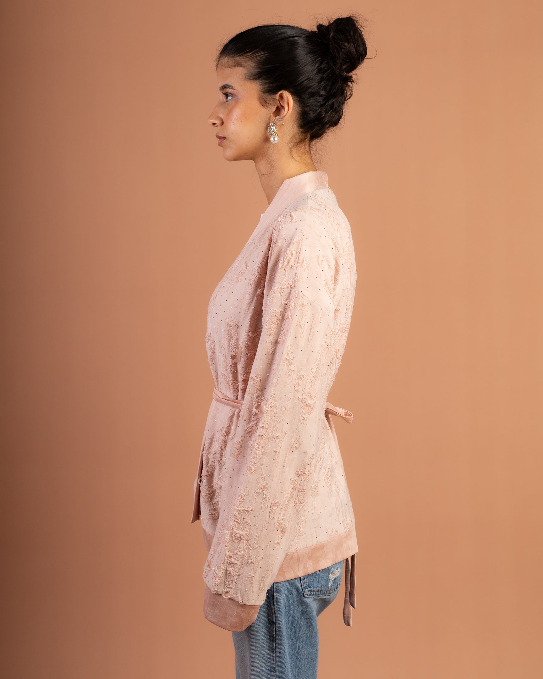 Midnight Spark Jacket in Powder Pink