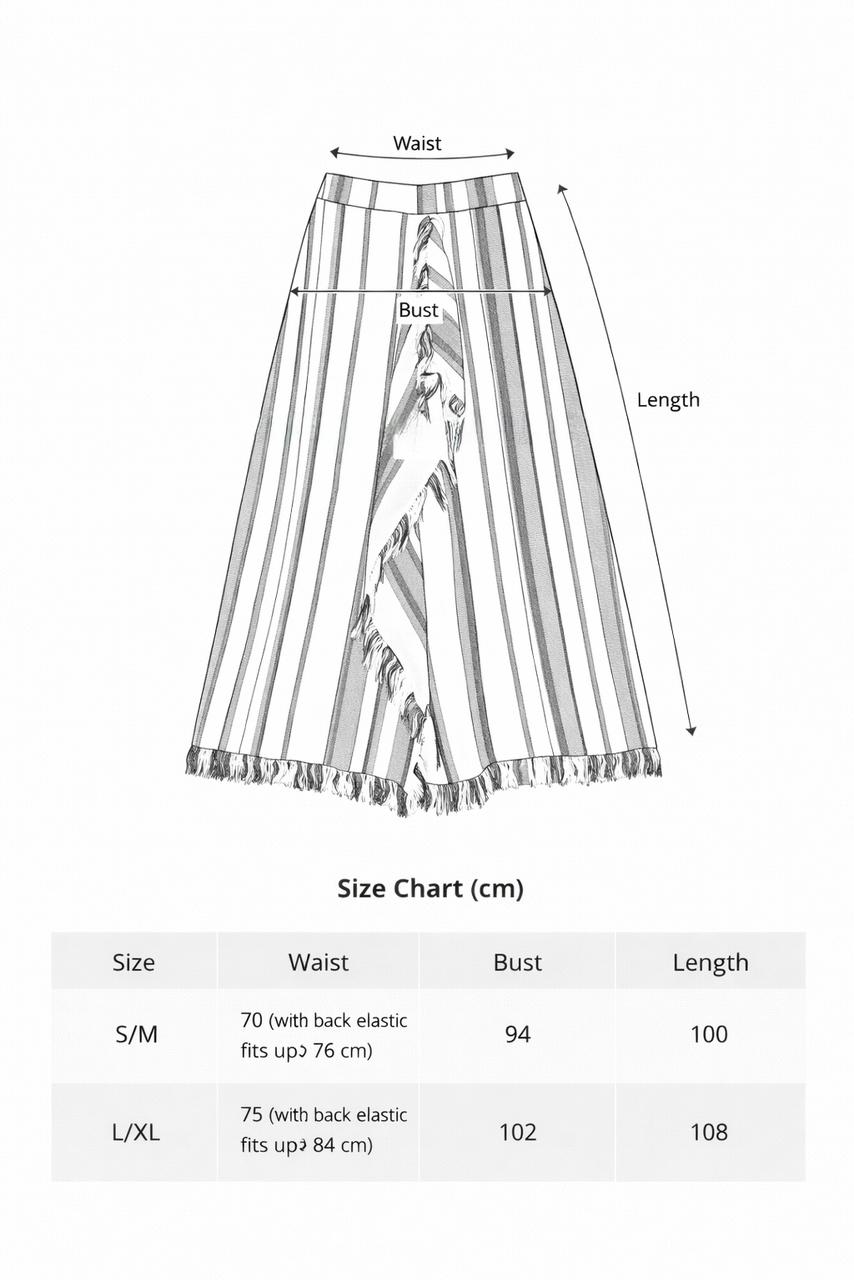Brown Boho Fringes Skirt